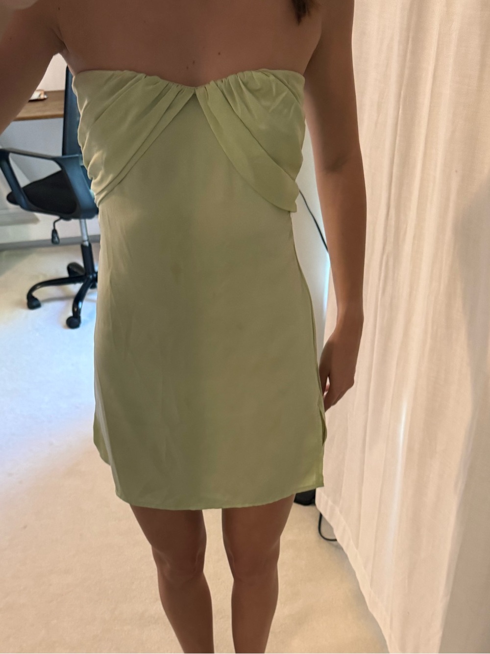 Princess Polly Pale Green Strapless Mini Dress